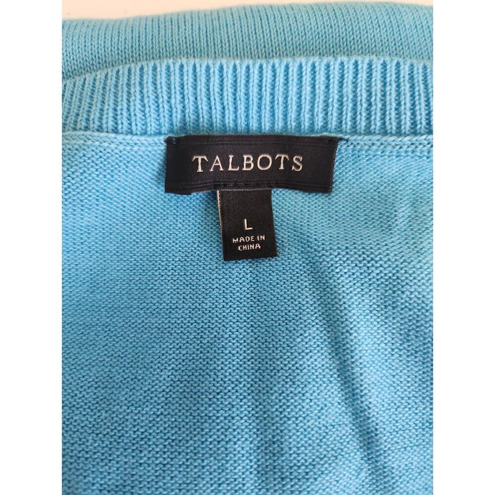 Talbots Womens Zebra Print sweater sz L short sleeve novelty Careerwear work - Picture 4 of 8